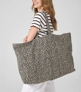 Supersize Washed Leopard Tote Bag 56x41cm