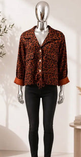 Leopard Animal Print Utility Jacket size 10-18 various colours