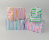 Small Seersucker Stripe Pouch