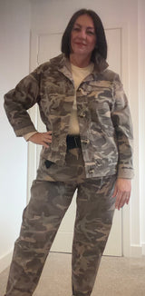 Camouflage Stretch Magic Trousers. Size 10-18