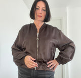 Silky Satin Feel Bomber Jacket up to size 14/16