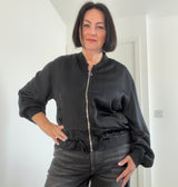 Silky Satin Feel Bomber Jacket up to size 14/16