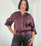 Silky Satin Feel Bomber Jacket up to size 14/16