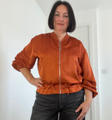 Silky Satin Feel Bomber Jacket up to size 14/16