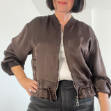 Silky Satin Feel Bomber Jacket up to size 14/16