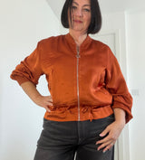 Silky Satin Feel Bomber Jacket up to size 14/16