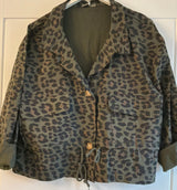 Leopard Animal Print Utility Jacket size 10-18 various colours