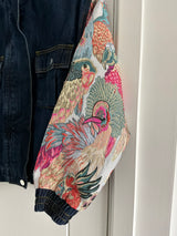 Vintage Tapestry Arm Denim Jacket