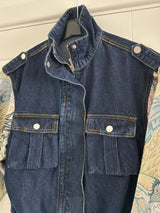 Vintage Tapestry Arm Denim Jacket