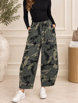 Camouflage Wide Leg Barrel Jogger Trouser so 12-20