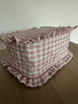 Gingham Ruffle pouch - various colours