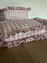 Gingham Ruffle pouch - various colours