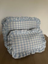 Gingham Ruffle pouch - various colours